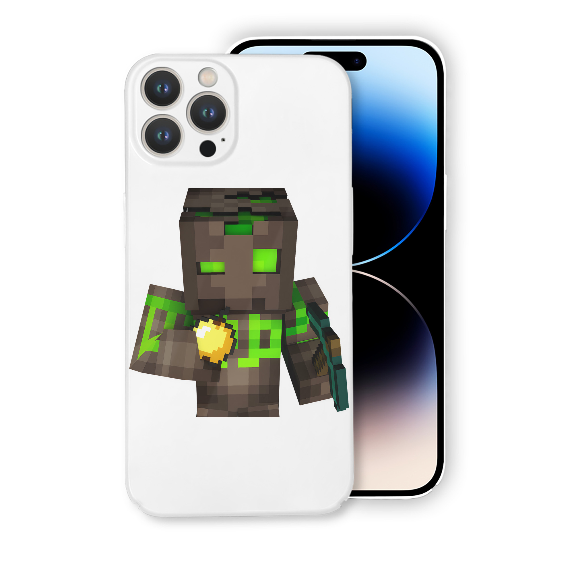 （画像用） マインクラフト ブロックの世界 Minecraft MC Block world 【iPhone 14シリーズ対応】ハードケース
